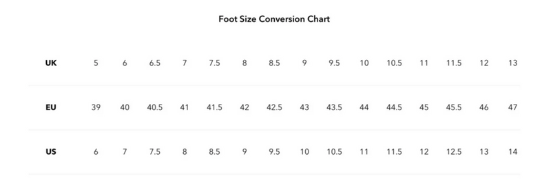 Sizing Chart